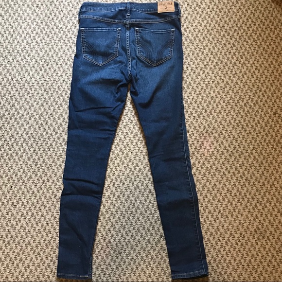 Hollister Super Skinny High Rise Jeans - Dark Wash - Picture 2 of 3